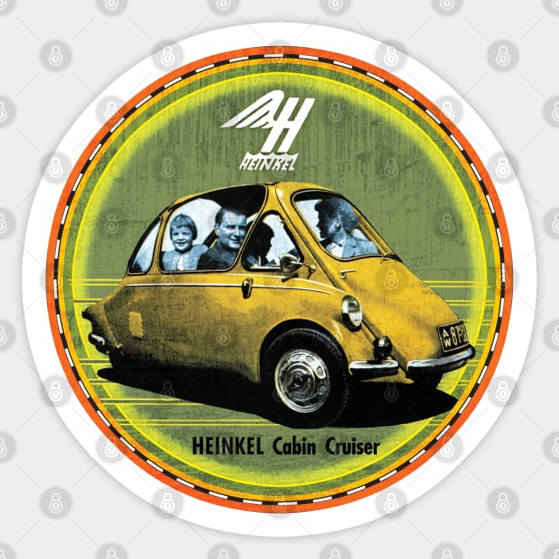 HEINKEL bubble car Sticker by Midcenturydave